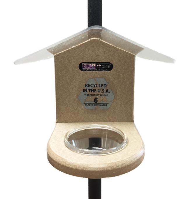 Recycled Pole-Mounted Mealworm Feeder